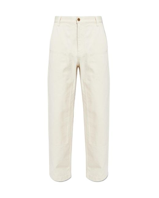 Versace Natural Medusa Head Straight-Leg Pants for men