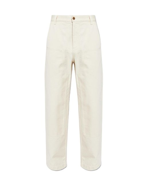 Versace Natural Medusa Head Straight-Leg Pants for men