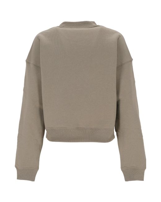 Chloé Gray Chloé Logo Detailed Crewneck Sweatshirt