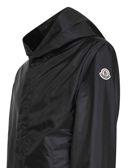 Moncler Black Logo Patch Zip-Up Jacket for men