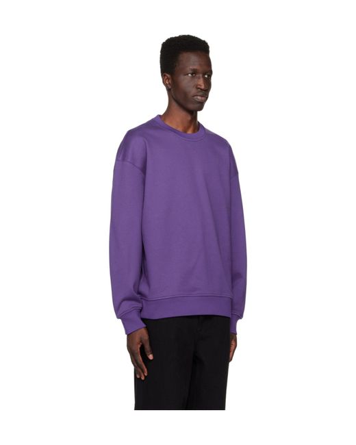 Wooyoungmi Purple Round Collar Long Sleeve Sweater for men