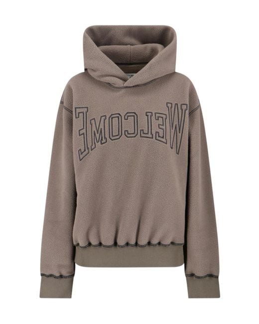 MM6 by Maison Margiela Brown Long-Sleeved Hoodie