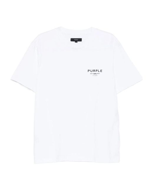 Purple Brand White Short-Sleeved T-Shirt for men