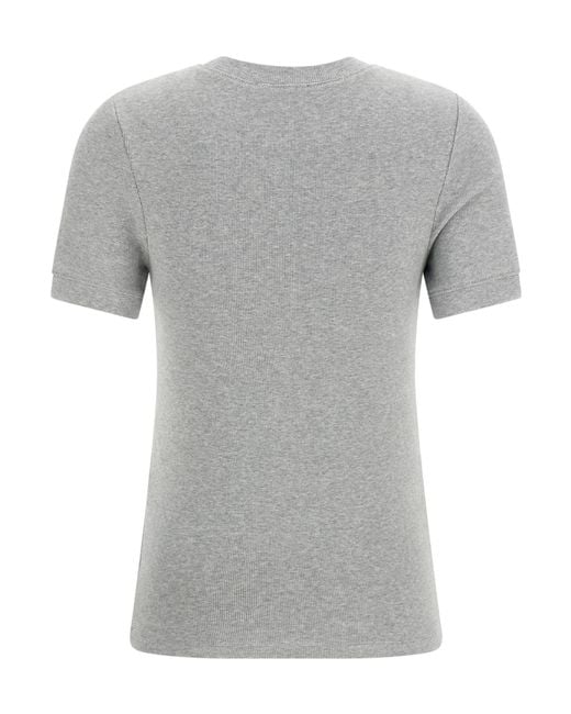 Entire studios Gray Lounge Ribbed Logo T-Shirt