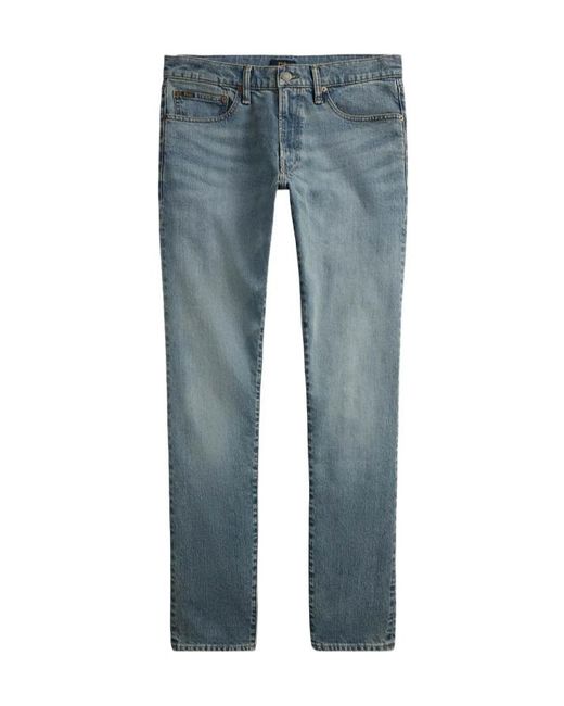 Polo Ralph Lauren Blue Logo Embroidered Slim-Fit Jeans for men