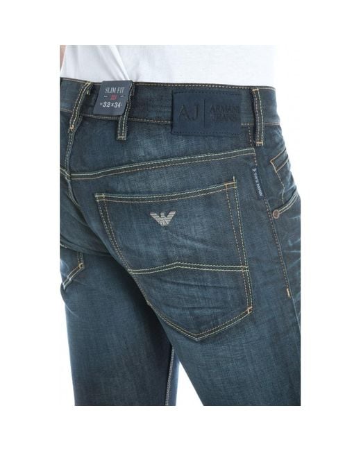 Armani Jeans Blue Five-Pocket Jeans for men