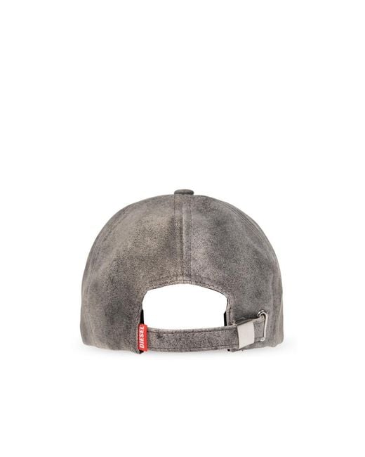 DIESEL Red C-Olav Curved Peak Baseball Cap for men