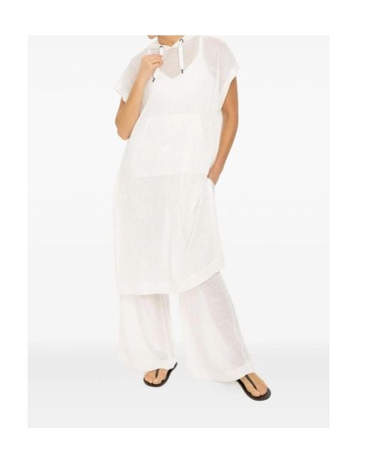Brunello Cucinelli White Short Sleeve Blouse