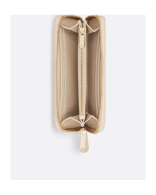 Dior Natural Medium Lady Zipped Wallet