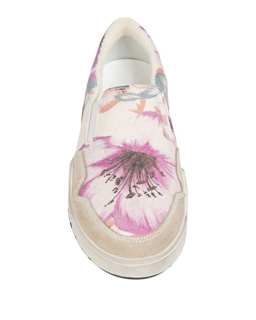 Isabel Marant White Floral Pattern Low-Top Loafers