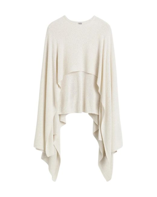 Totême White Totême Layered Cape Knit Jumper