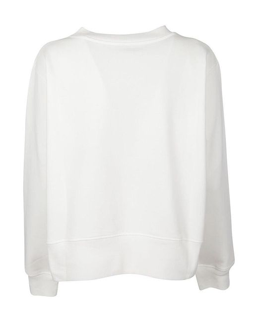 Moschino White Teddy Bear Printed Sweater