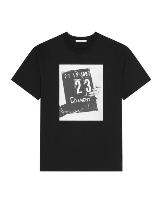 Givenchy Black Graphic Printed Crewneck T-Shirt for men