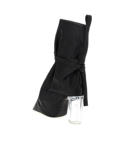 Rick Owens Black Taco Kiss Heeled Boots