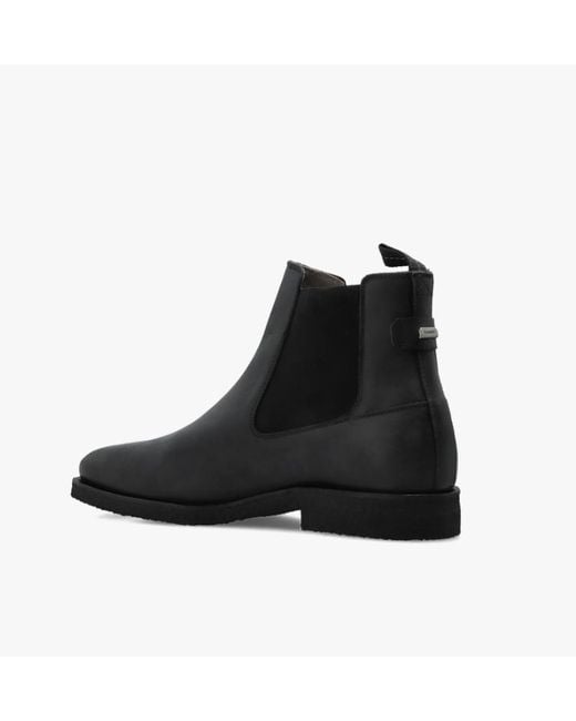 AllSaints Black Chelsea Boots With Pull Tabs for men