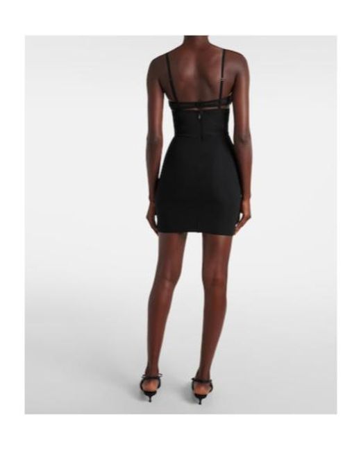 Nensi Dojaka Black Crepe Mini Dress