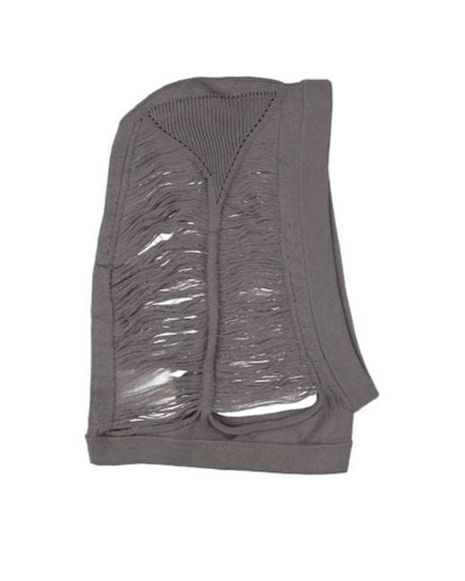 Rick Owens Gray Wool Knit Beanie