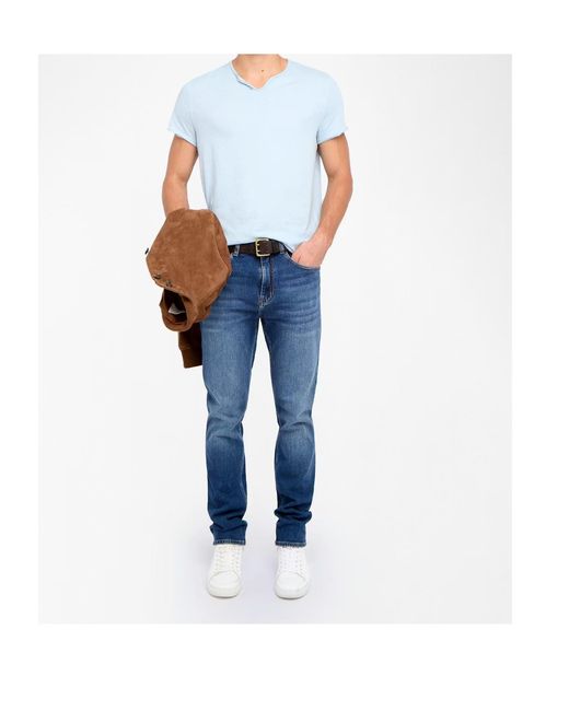 Zadig & Voltaire Blue Monsatir Henley T-Shirt for men