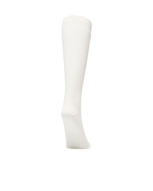 MM6 by Maison Margiela White Numeric-Logo Ribbed Socks for men