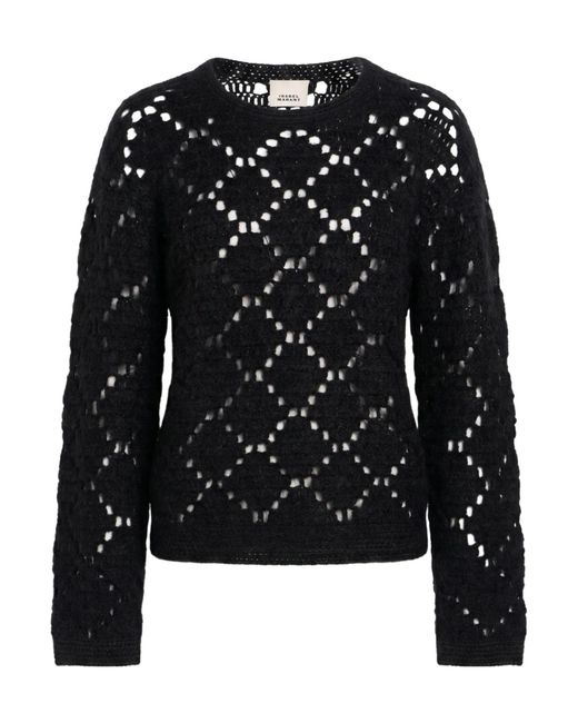 Isabel Marant Black Solid Color Knitted Sweater