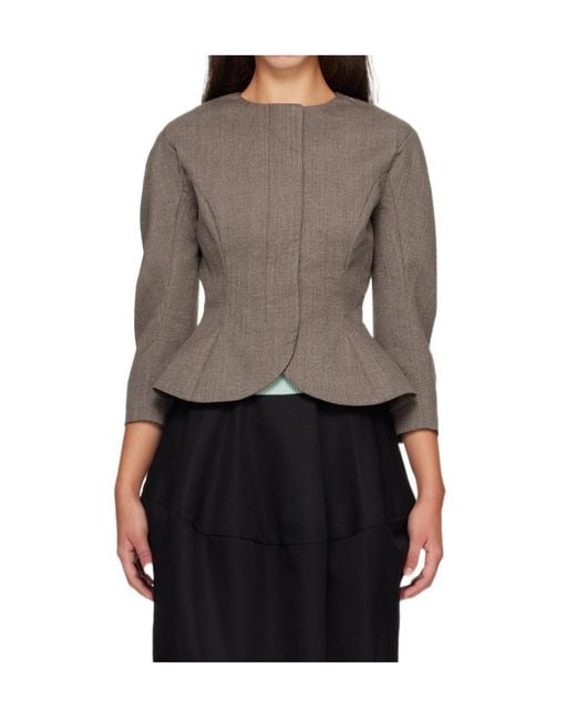 Jacquemus Gray Ruffled Jacket