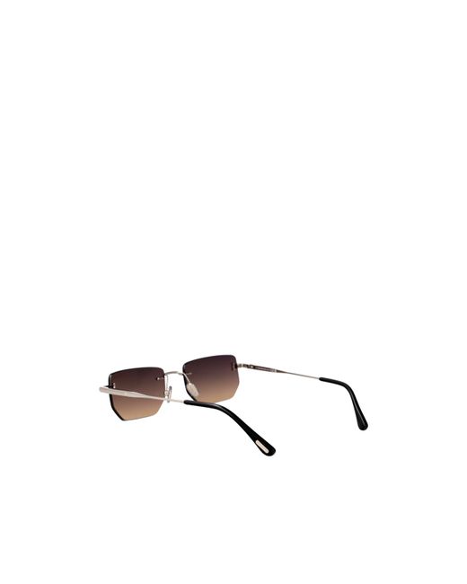 Tom Ford White Eyewear Rectangle-Frame Sunglasses for men