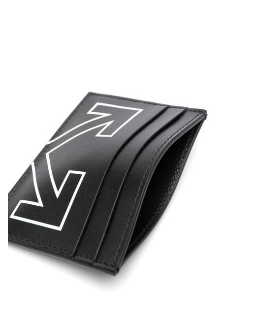 Off-White c/o Virgil Abloh Black Heritage Logo Debossed Card Case for men