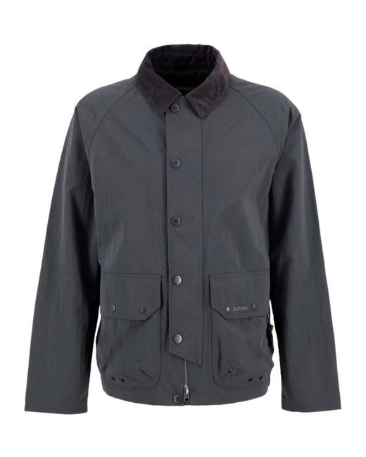 Barbour Gray Long-Sleeved Work Jacket for men