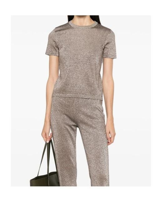 Missoni Gray Metallic Short-Sleeve T-Shirt