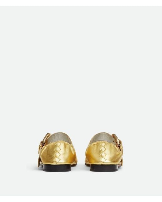 Bottega Veneta Metallic Amy Mary-Jane Ballerina
