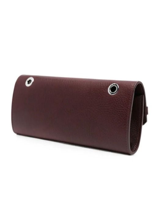 DSquared² Purple Logo-Appliqué Clutch Bag