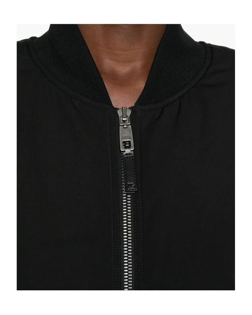 Dolce & Gabbana Black Zip-Up Oversized Bomber Jacket