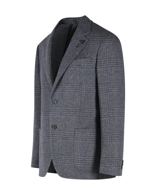 Lardini Blue Blended-Fabric Blazer for men