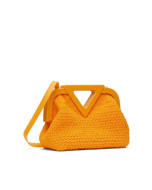 Bottega Veneta Orange Point Woven Crossbody Bag