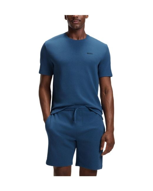 Boss Blue Solid Color T-Shirt for men