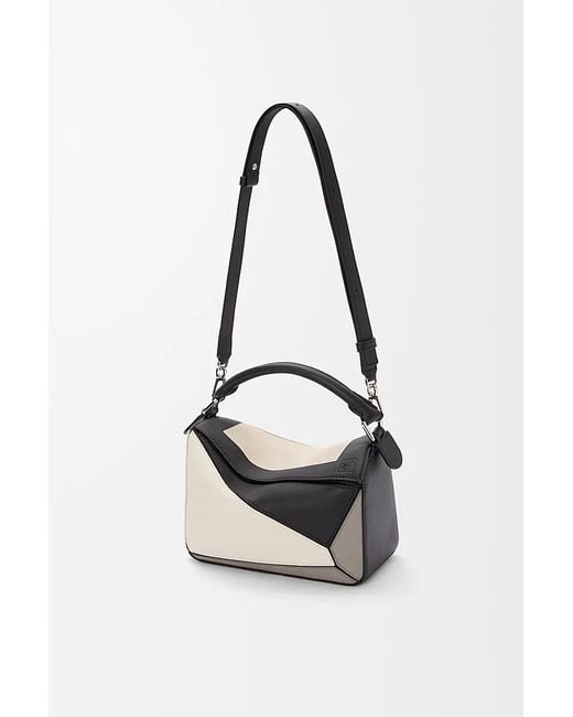 Loewe Black X Albers Puzzle Small Leather Top-Handle Bag