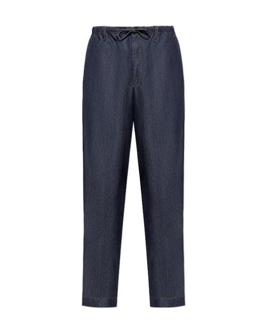 Dries Van Noten Blue Drawstring Jeans for men