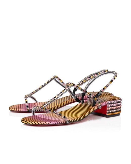 Christian Louboutin Pink Queenie Flat Sandals