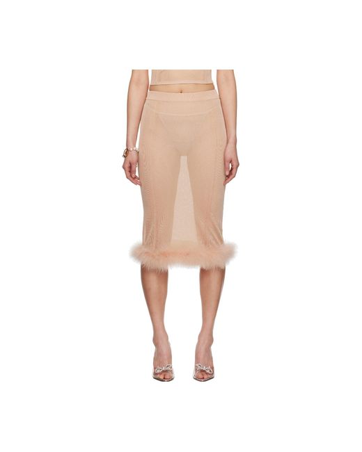 Blumarine Natural Elastic Waist Skirt