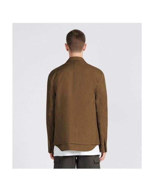 Dior Green Christian Single-Breasted Long-Sleeved Blazer for men