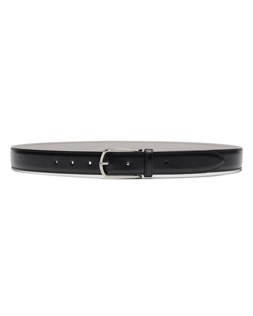 Brunello Cucinelli Black Smooth Leather Belt for men