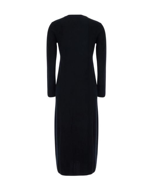 Semicouture Black Round-Neck Dress