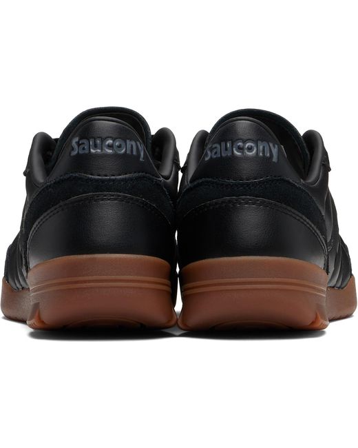 Saucony Black 586I Leather Sneakers for men