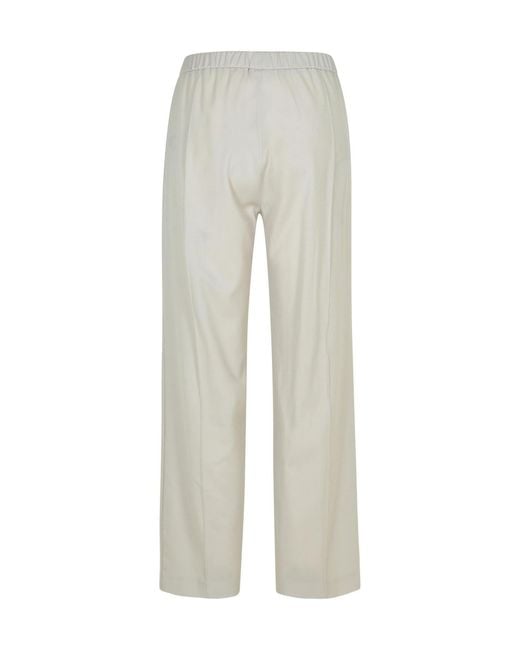 Fabiana Filippi Gray Elasticated Waistband Straight Leg Trousers