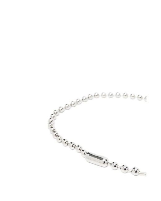 McQueen White Skull Embellished Belt