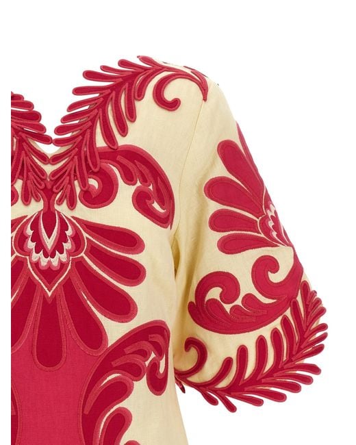 Farm Rio Red 'Spring Arabesc' Dress