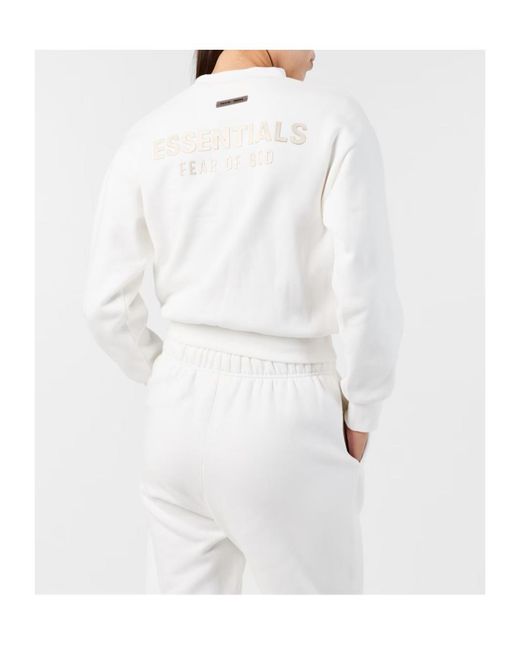 Fear Of God White Logo Patch Sweatshirt