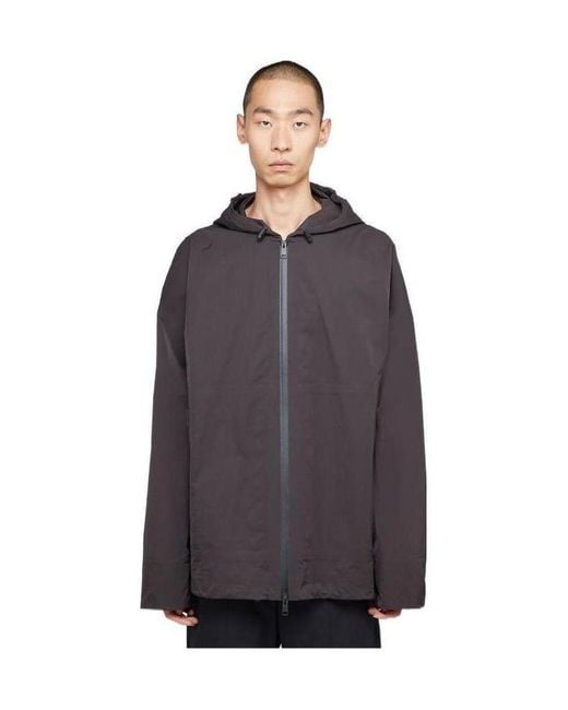 Bottega Veneta Black Hooded Windbreaker Jacket for men