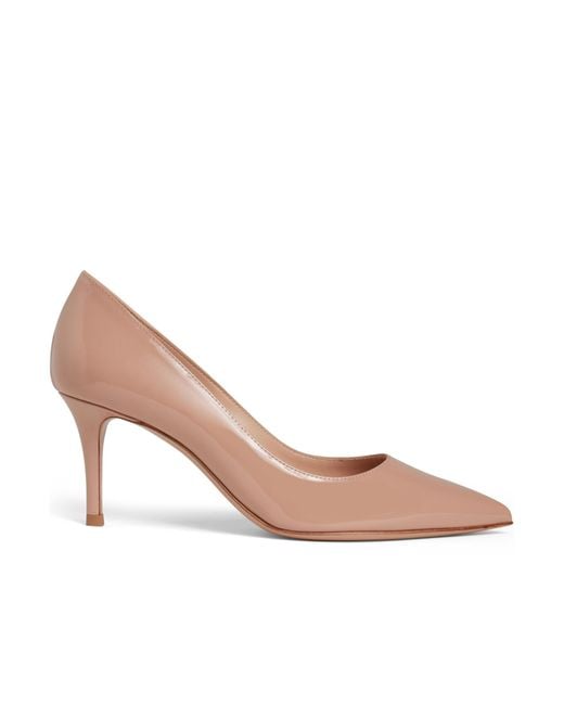 Gianvito Rossi Pink Pointed-Toe Slip-On Pumps