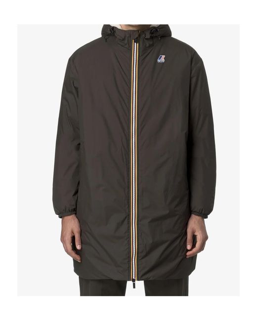 K-Way Brown Le Vrai 4.0 Teddy Hooded Jacket for men